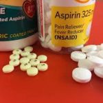 Uncoated and coated aspirin